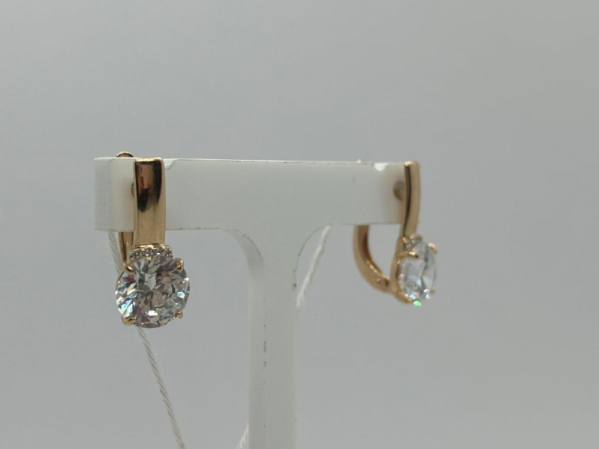 СКМИ585 СЕРЬГИ С КАМНЯМИ (Au 585)