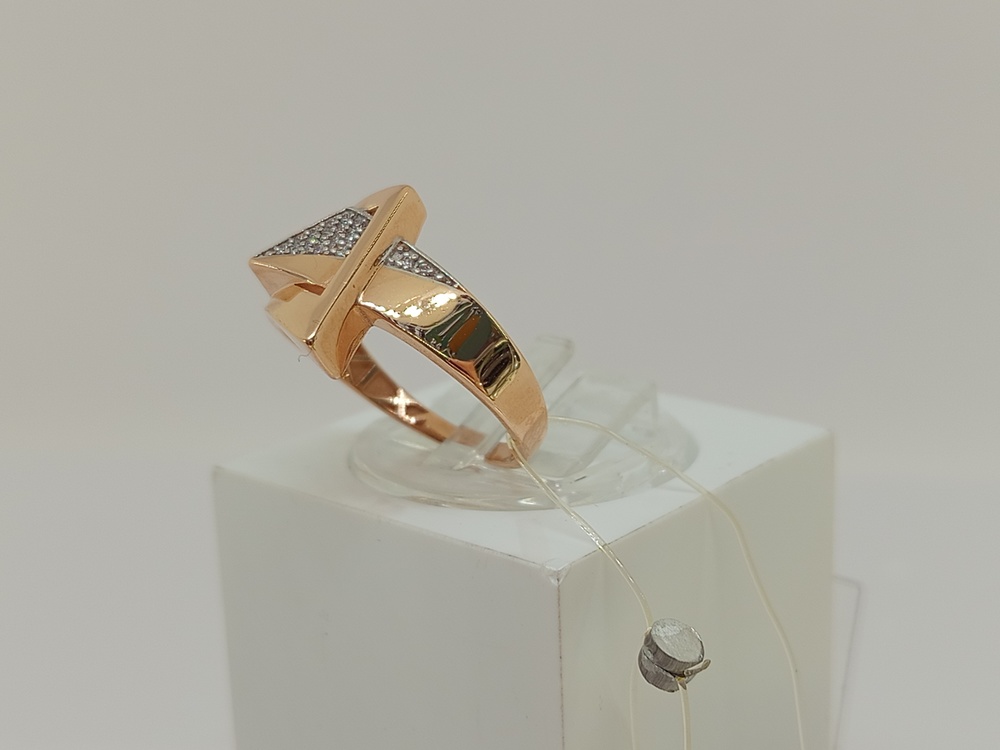 КОЛЬЦО С КАМНЯМИ (Au 585)