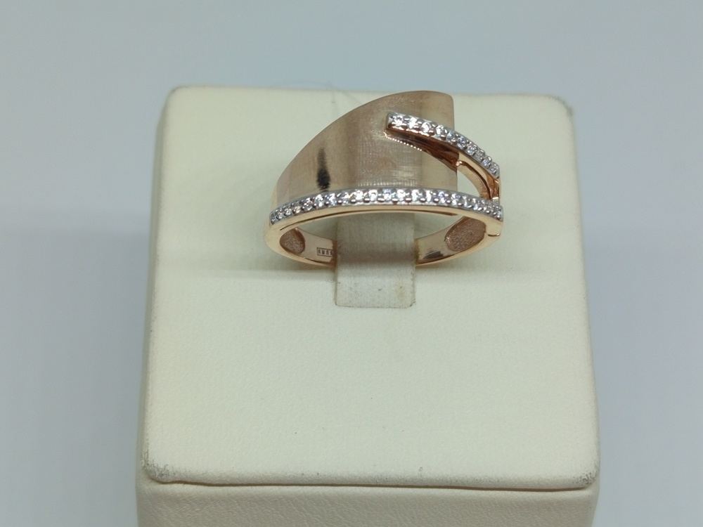 КОЛЬЦО С КАМНЯМИ (Au 585)