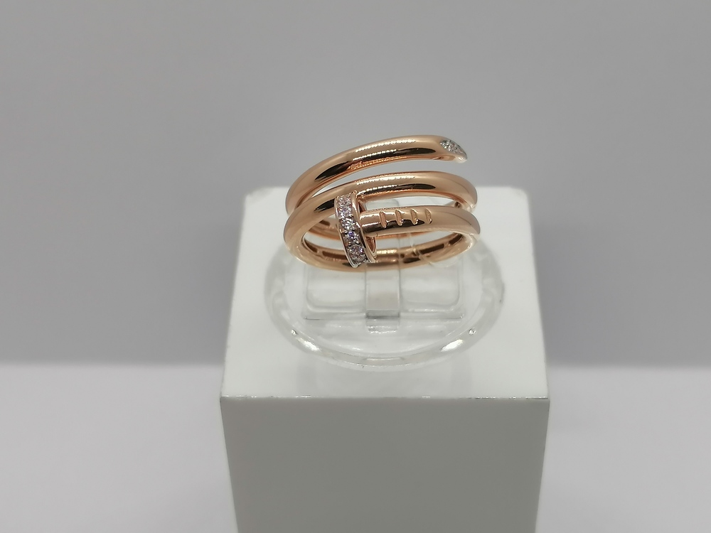 110328 КОЛЬЦО С КАМНЯМИ (Au 585)