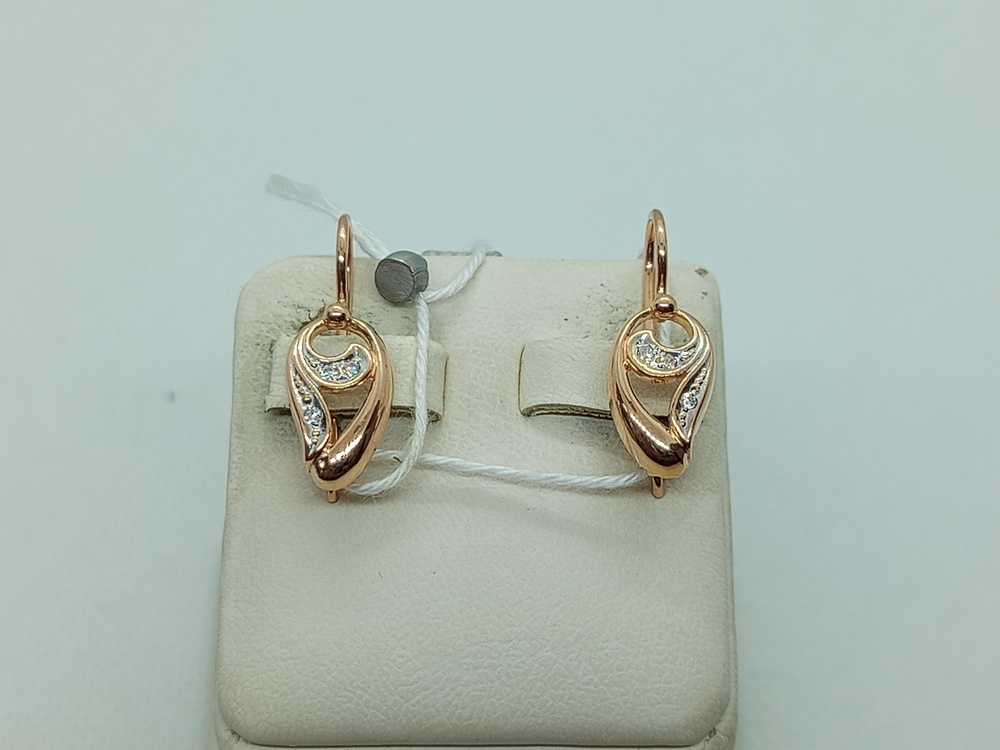 СКМИ585 СЕРЬГИ С КАМНЯМИ (Au 585)