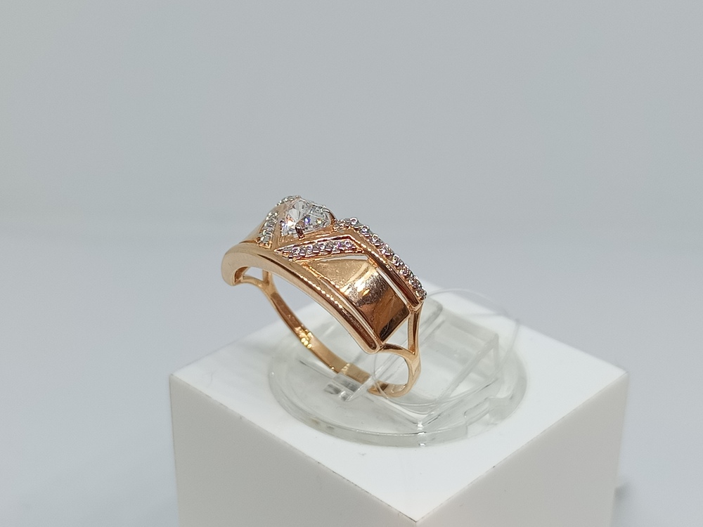 КОЛЬЦО С КАМНЯМИ (Au 585)