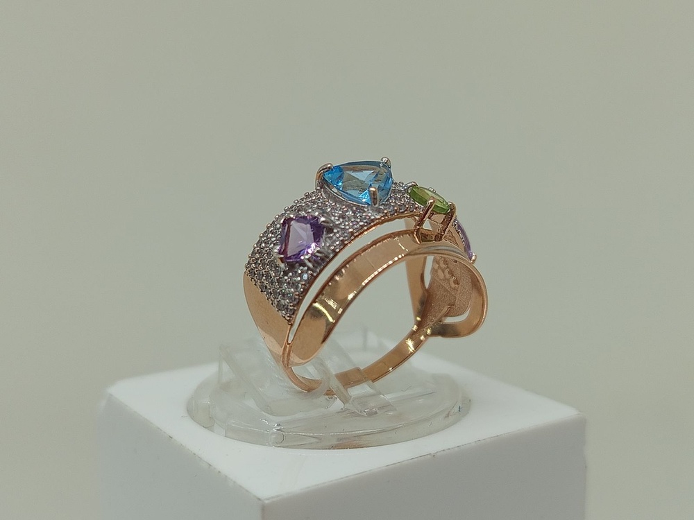 КОЛКМИ585 КОЛЬЦО С КАМНЯМИ (Au 585)