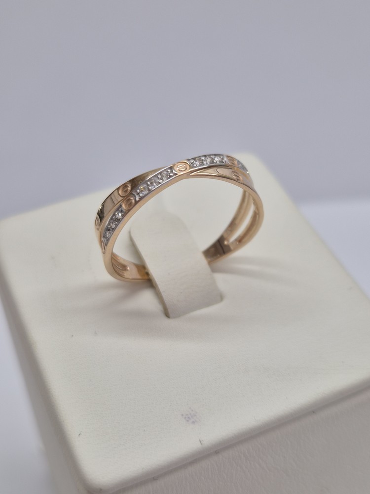 КОЛЬЦО С КАМНЯМИ (Au 585)