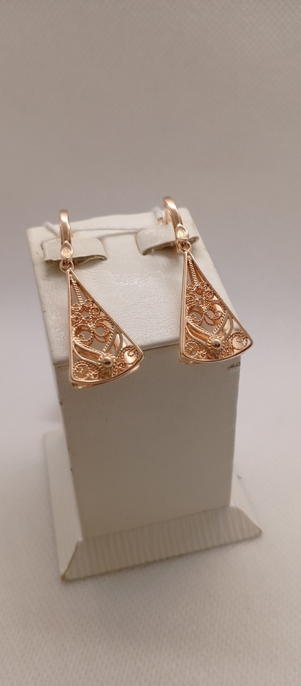 СЕРЬГИ БЕЗ КАМНЯ (Au 585)