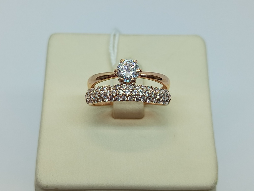 КОЛКМИ585 КОЛЬЦО С КАМНЯМИ (Au 585)