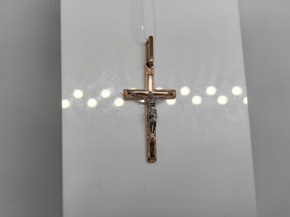 00-63-0131-00 ПОДВЕСКА КРЕСТ без камня (Au 585)