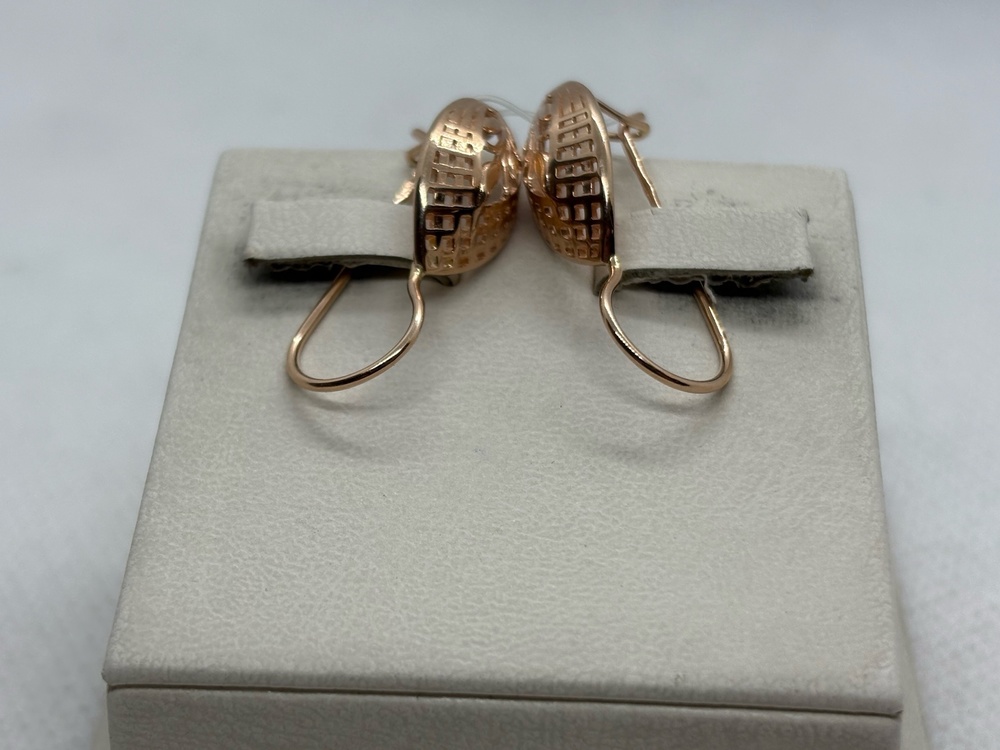 СЕРЬГИ ПЕТЕЛЬКА без камня (Au 585)