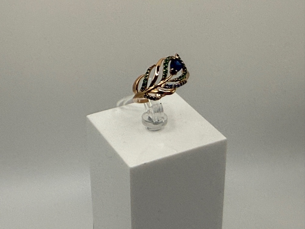 КОЛЬЦО С КАМНЯМИ (Au 585)