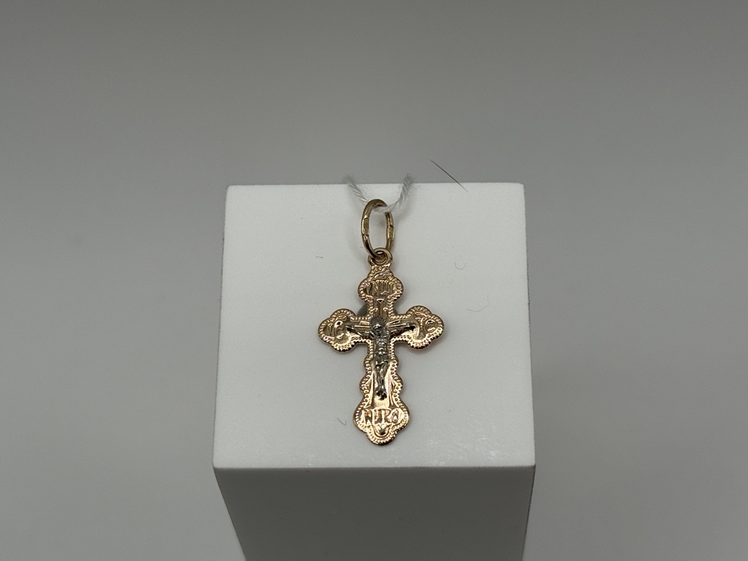 ПОДКБК585 ПОДВЕСКА КРЕСТ БЕЗ КАМНЯ (Au 585)