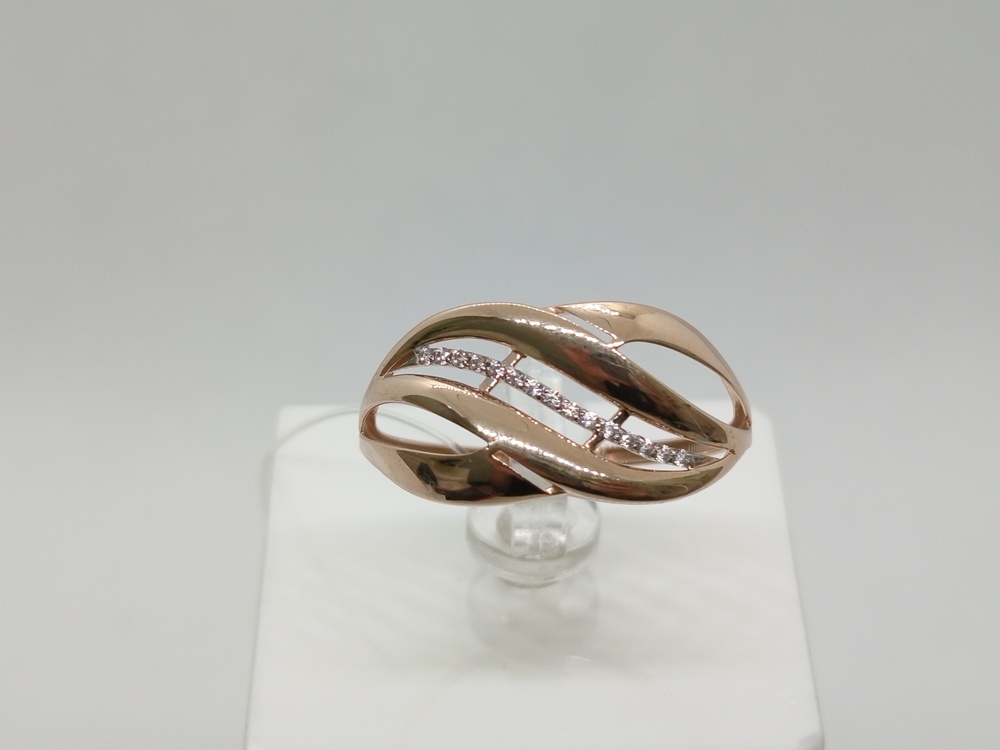 КОЛЬЦО С КАМНЯМИ (Au 585)