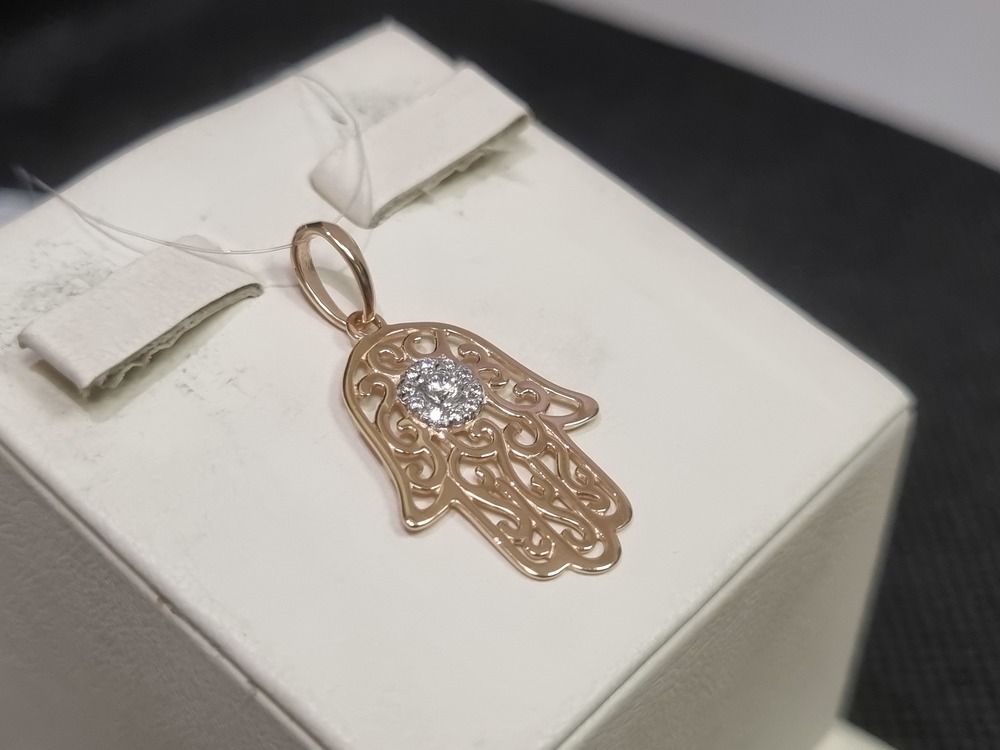 01-315804 ПОДВЕСКА С КАМНЯМИ (Au 585)