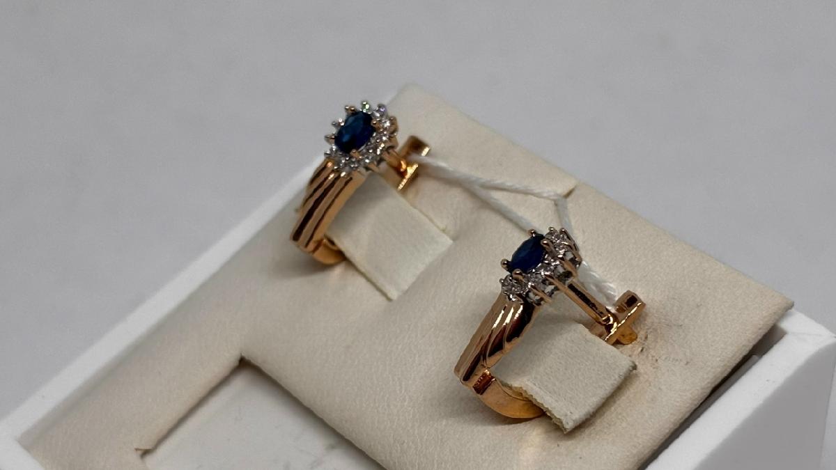 СЕРЬГИ С КАМНЯМИ (Au 585)