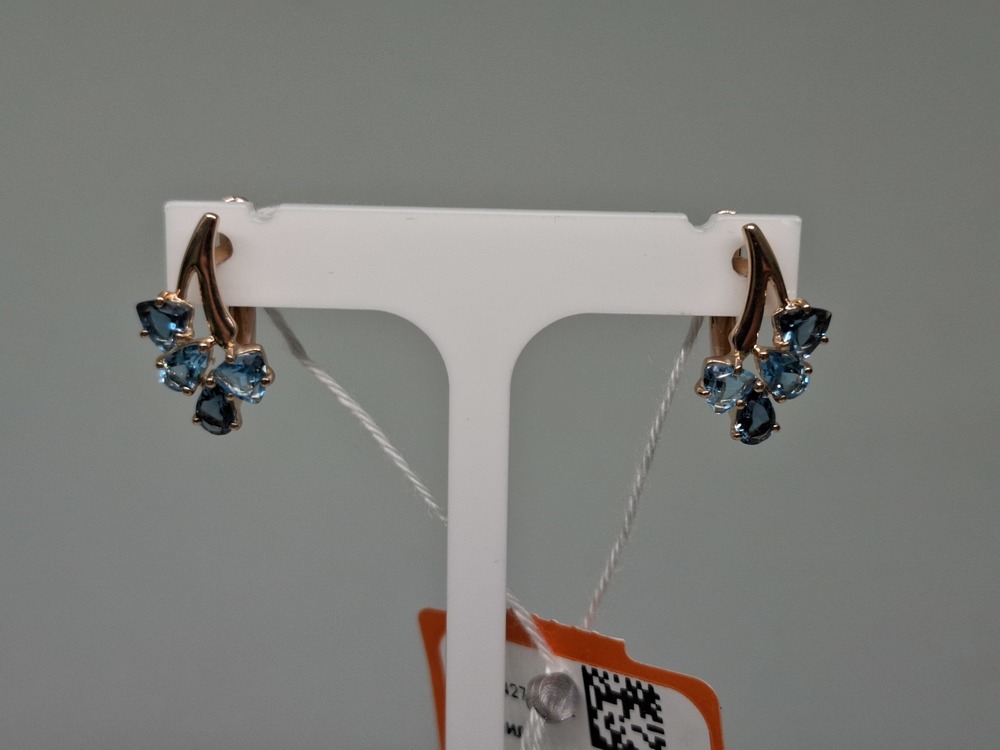 СКМИ585 СЕРЬГИ С КАМНЯМИ (Au 585)