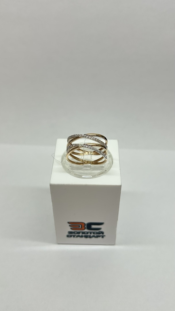 КОЛЬЦО С КАМНЯМИ (Au 585)