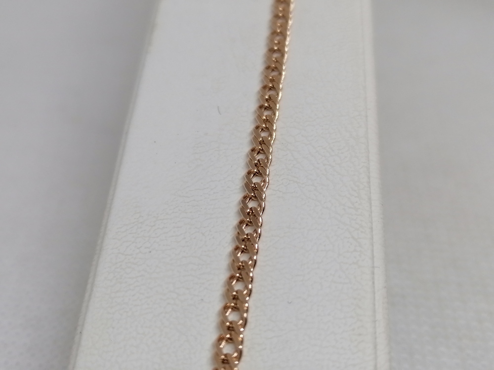 611105022 БРАСЛЕТ ПУСТОТЕЛЫЙ Ромб двойной (Au 585)