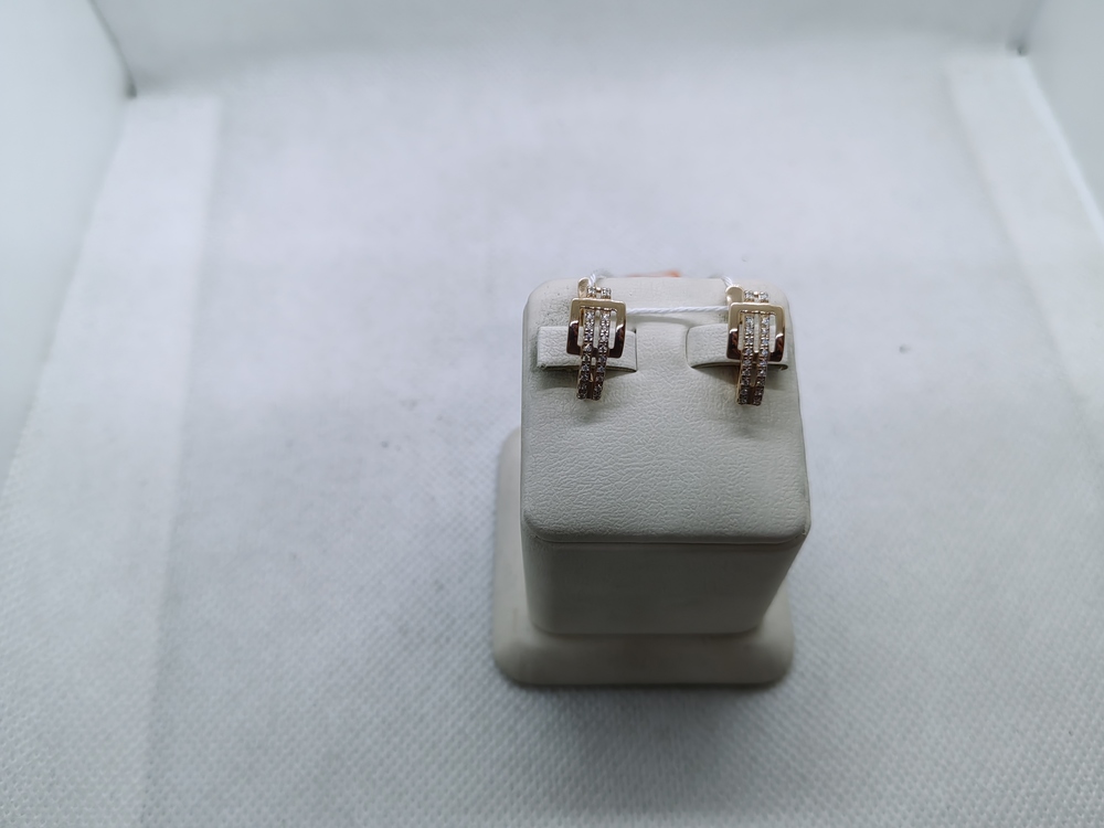 СКМИ585 СЕРЬГИ С КАМНЯМИ (Au 585)