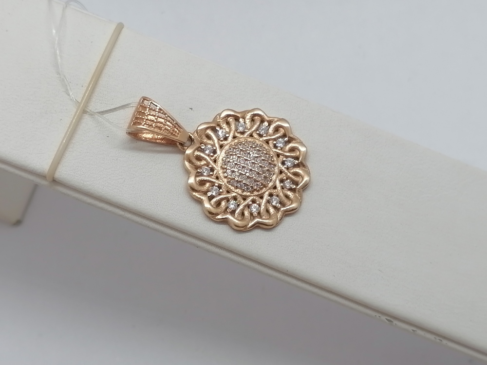 1910 ПОДВЕСКА С КАМНЯМИ (Au 585)