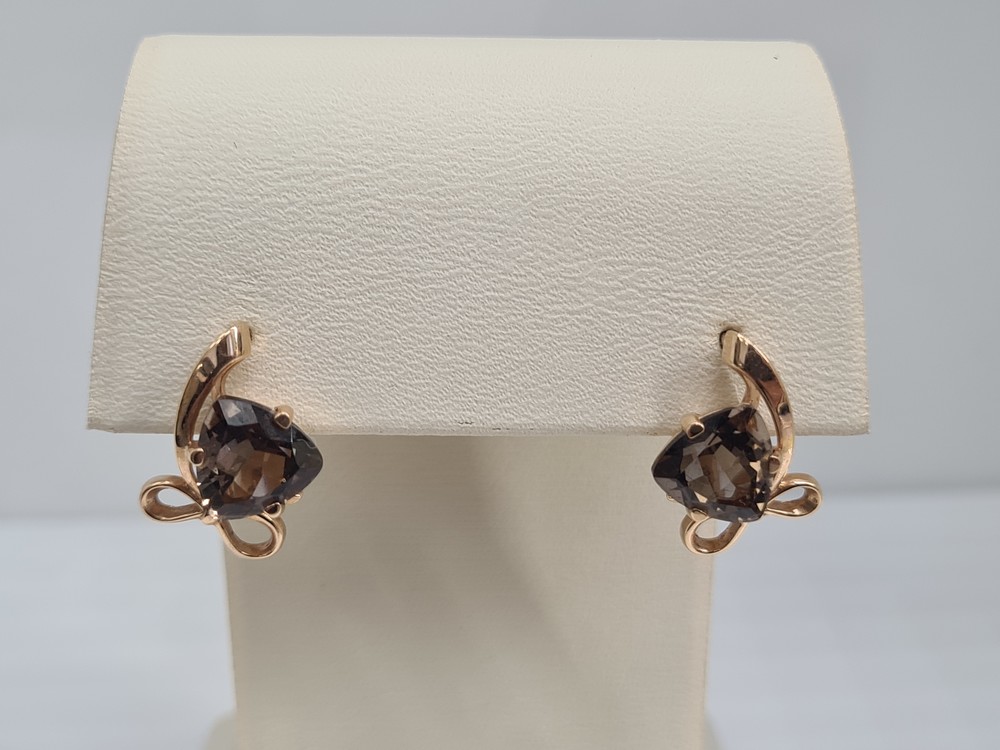 СЕРЬГИ С КАМНЕМ (Au 585)