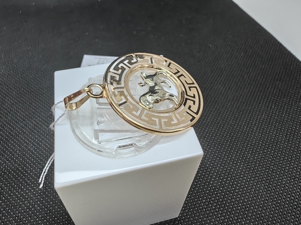 КрБПАвод ПОДВЕСКА ЗНАК ЗОДИАКА ВОДОЛЕЙ (Au 585)