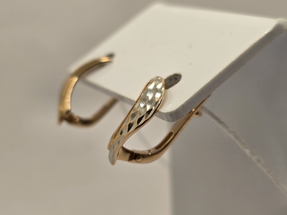 СБКМ585 СЕРЬГИ БЕЗ КАМНЯ (Au 585)