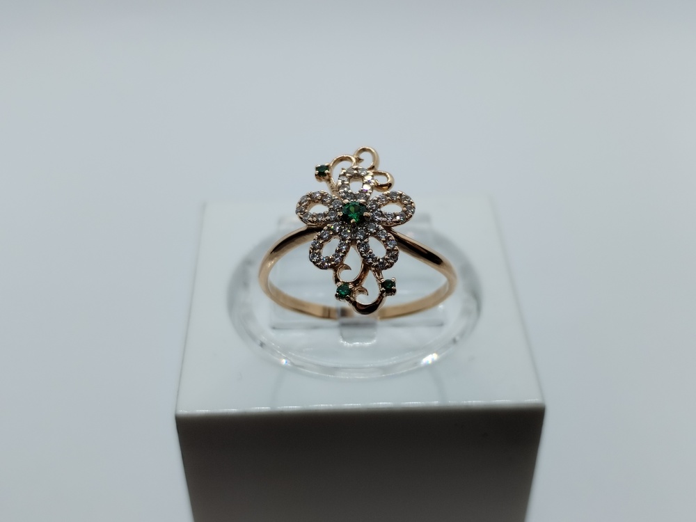 КОЛКМИ585 КОЛЬЦО С КАМНЯМИ (Au 585)