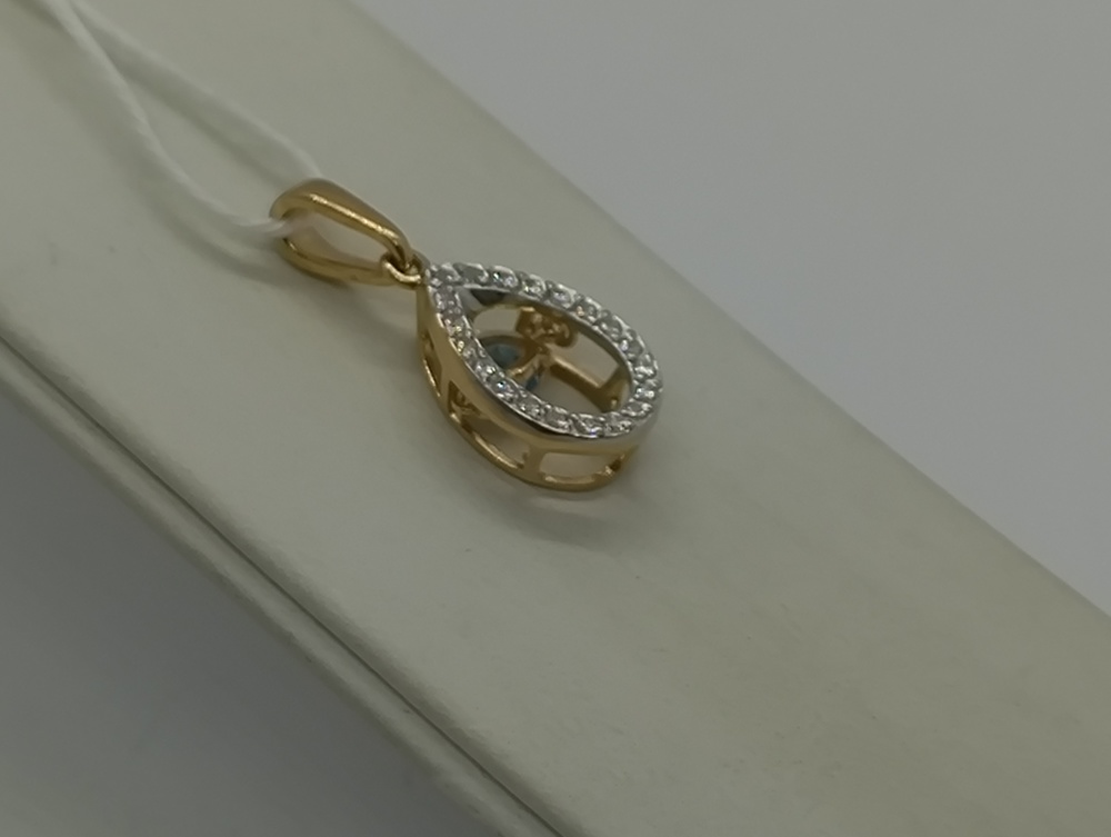 ПОДКМИ585 ПОДВЕСКА С КАМНЯМИ (Au 585)