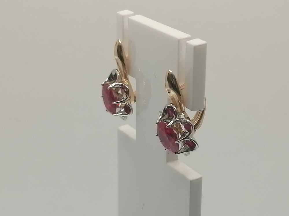 СЕРЬГИ С КАМНЕМ (Au 585)