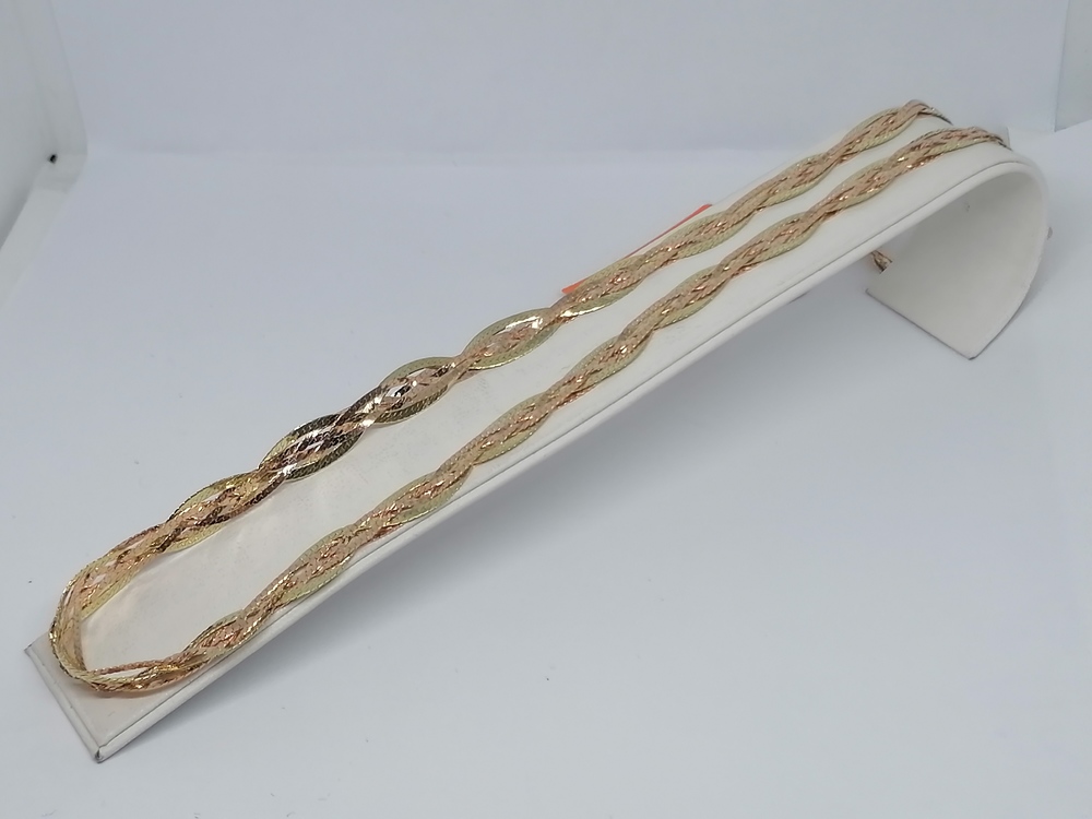 ЦЛКП585 ЦЕПЬ ПОЛНОВЕСНАЯ Косичка(париджина) (Au 585) ЦЛКП585 ЦЕПЬ ПОЛНОВЕСНАЯ Косичка(париджина) (Au 585)