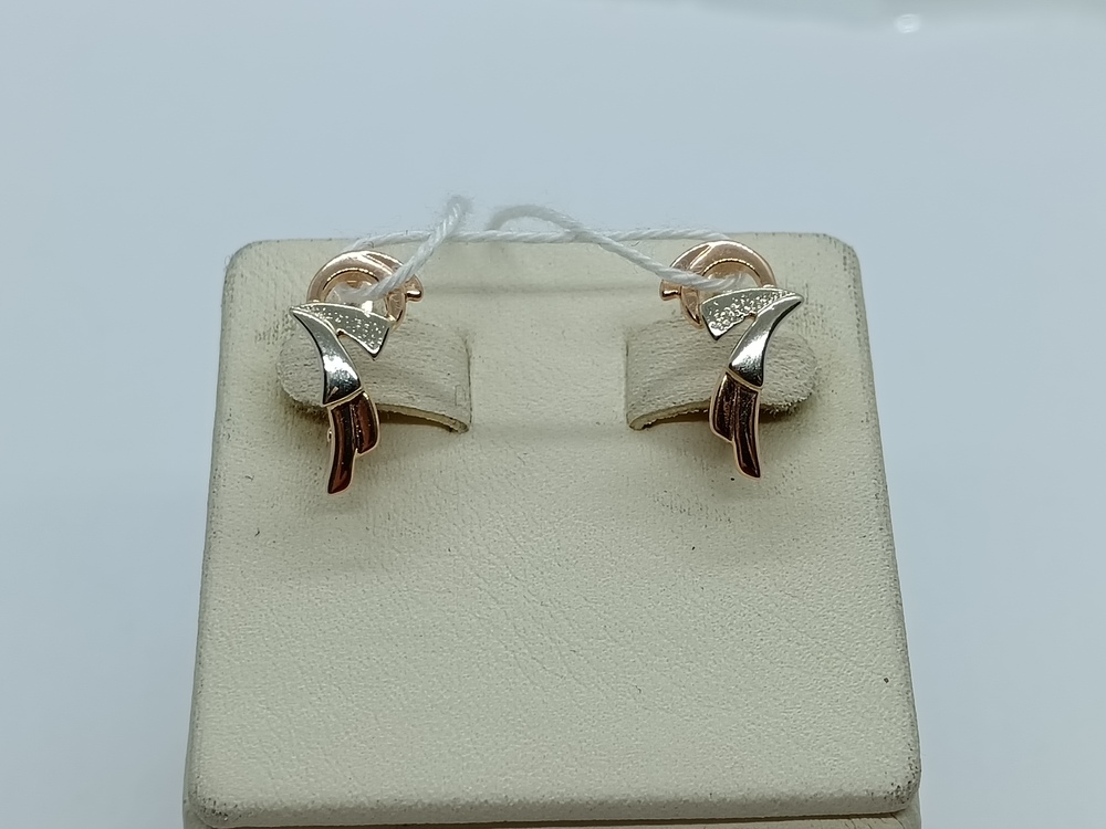 СБКМ585 СЕРЬГИ БЕЗ КАМНЯ (Au 585)