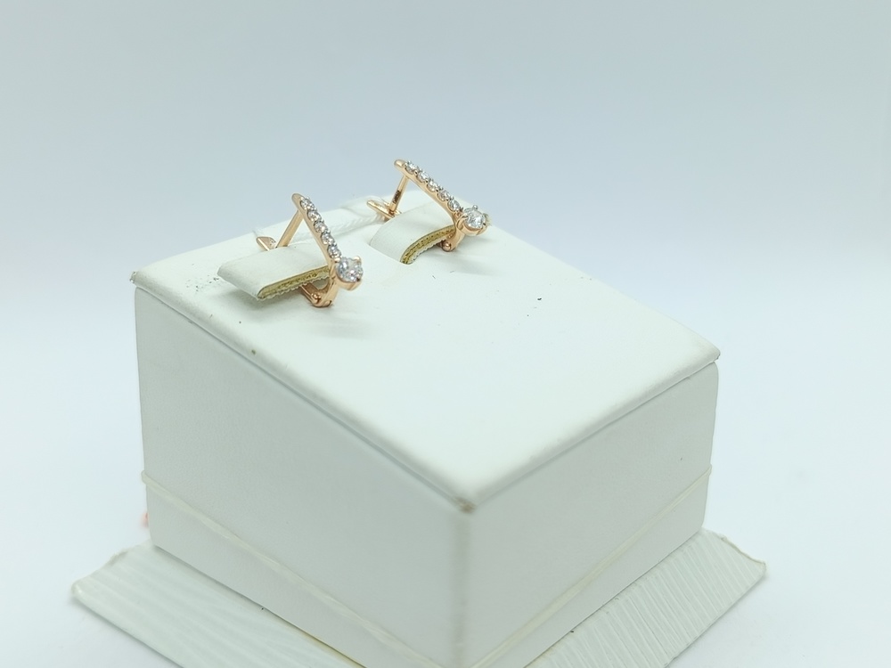 СКМИ585 СЕРЬГИ С КАМНЯМИ (Au 585)