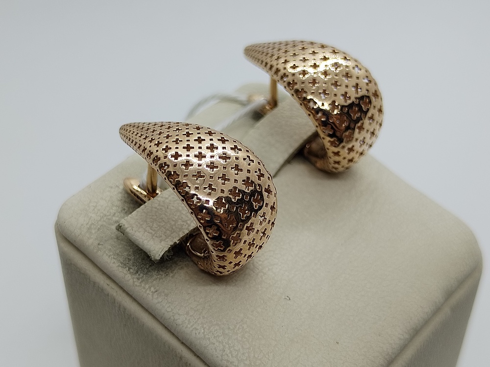 СБКМ585 СЕРЬГИ БЕЗ КАМНЯ (Au 585)