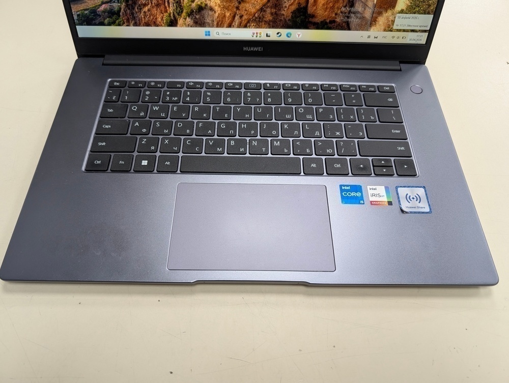 Ноутбук Huawei NbDE-WDH9; Core I5-1155G7, Intel iris XE Graphics, 8 Гб, 512 GB, Нет