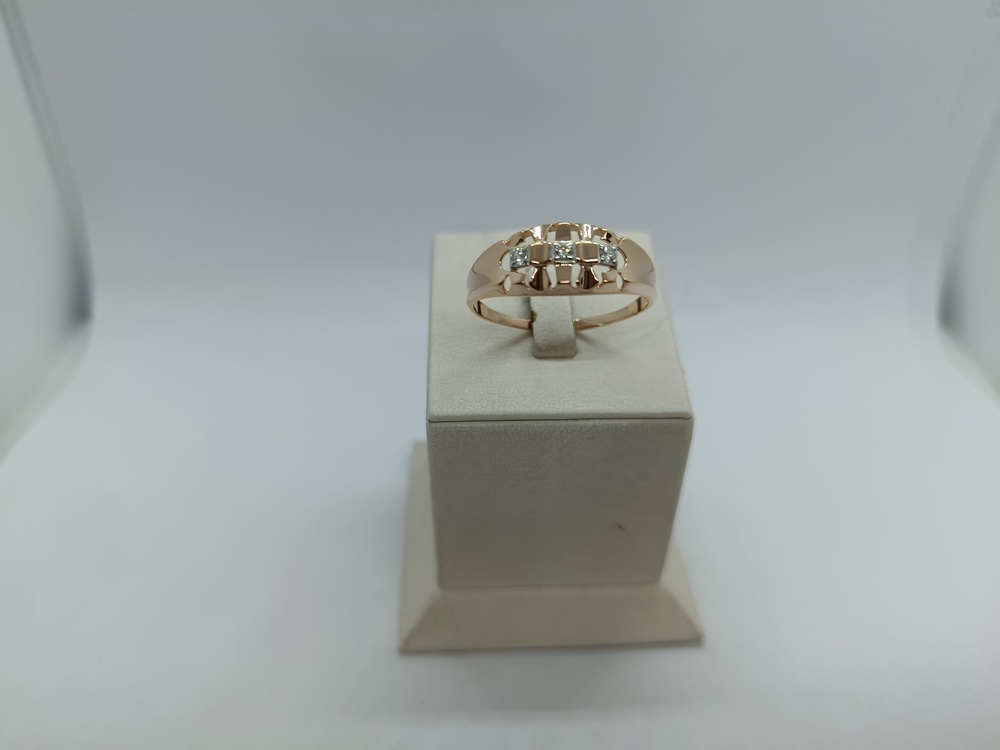 КОЛЬЦО С КАМНЯМИ (Au 585)