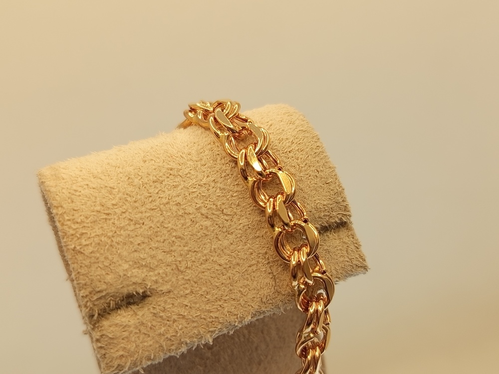 БРАСЛЕТ ПУСТОТЕЛЫЙ Бисмарк (Au 585)