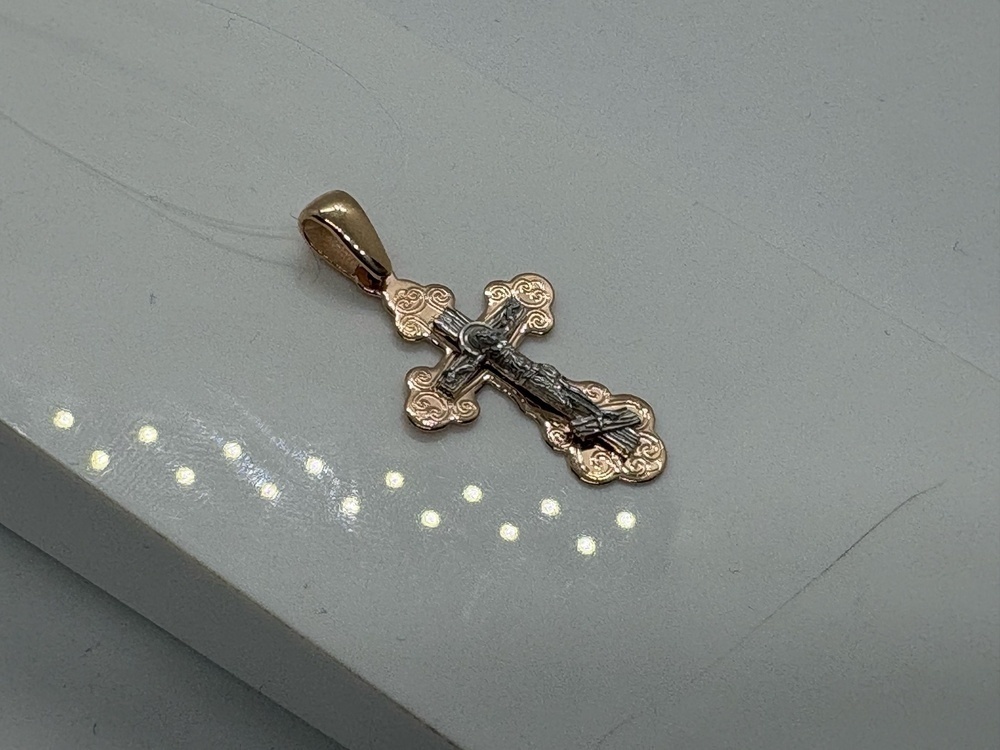 ПОДВЕСКА КРЕСТ без камня (Au 585)