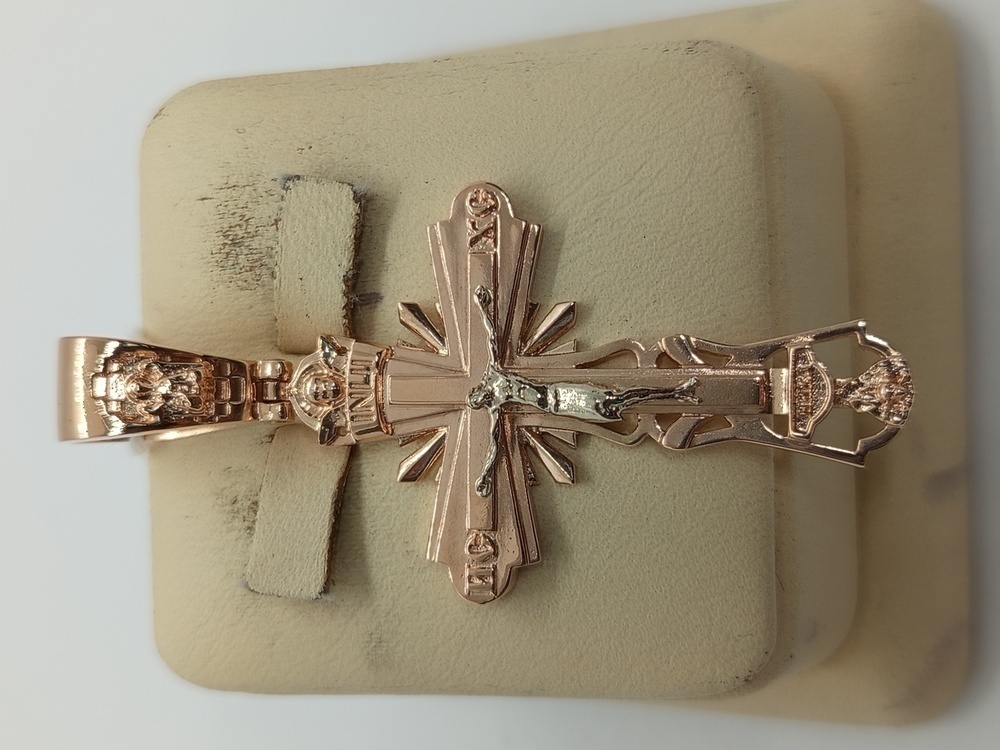 ПОДКБК585 ПОДВЕСКА КРЕСТ БЕЗ КАМНЯ (Au 585)