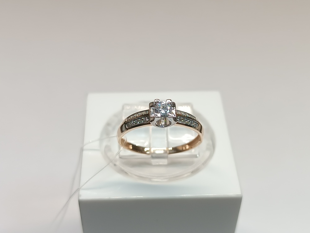 КОЛЬЦО С КАМНЯМИ (Au 585)