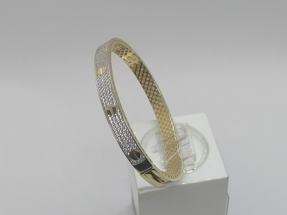 БРАСЛЕТ ЖЕСТКИЙ с камнями (Au 585)