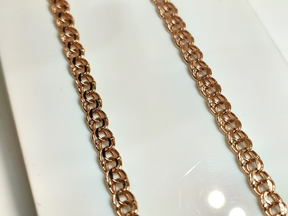 570005021 ЦЕПЬ ПУСТОТЕЛАЯ Бисмарк (Au 585)