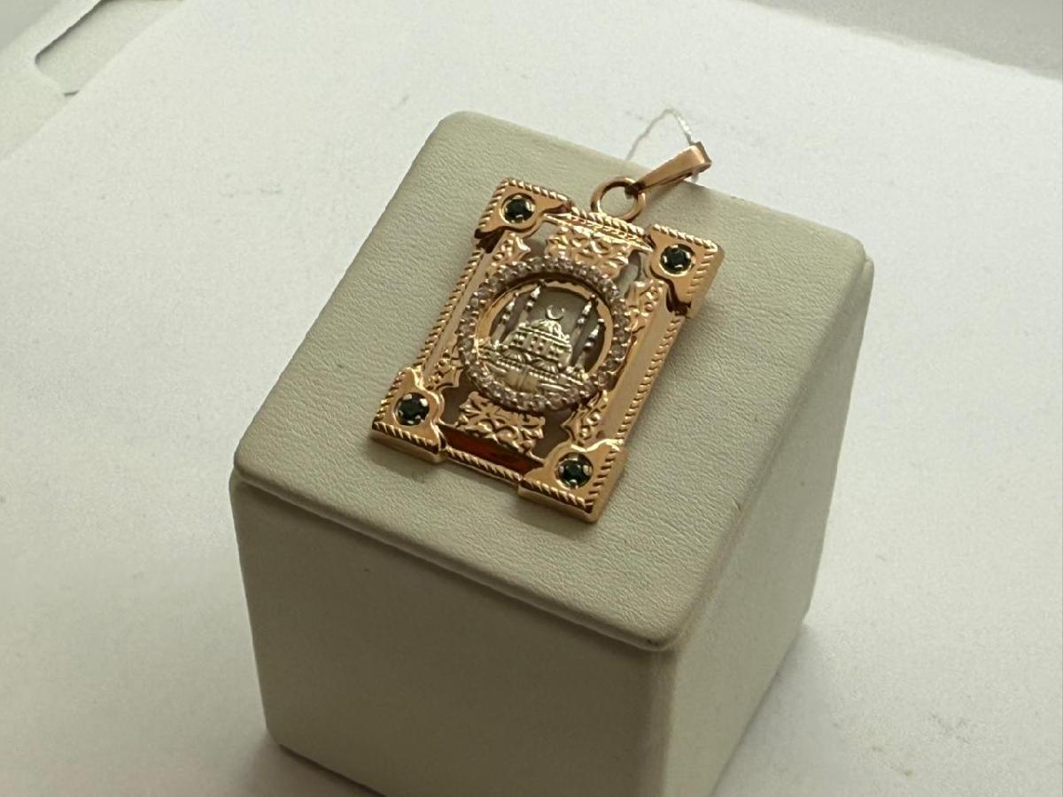 ПОДВЕСКА МЕЧЕТЬ с камнями (Au 585)