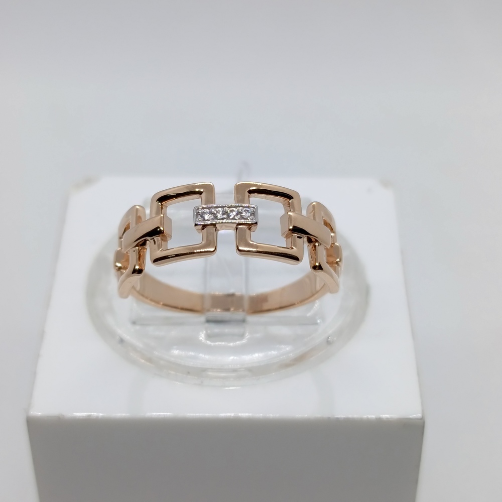 КОЛЬЦО С КАМНЯМИ (Au 585)