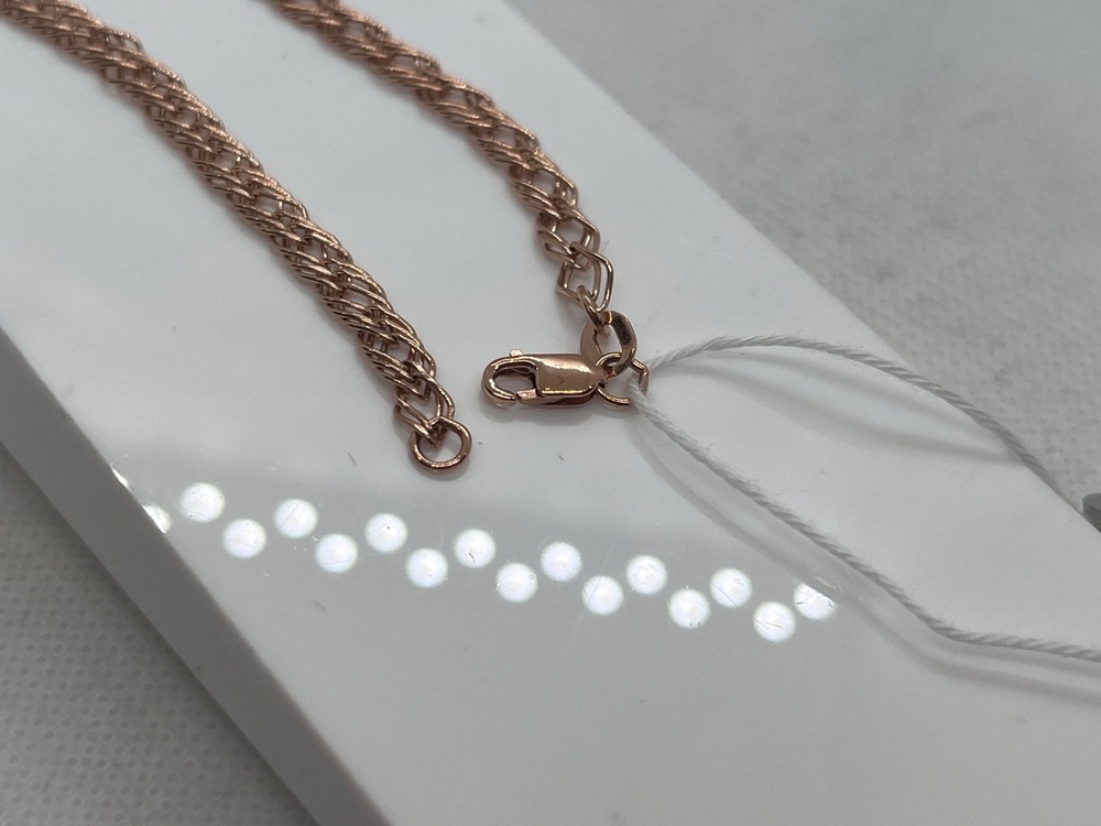 БРАСЛЕТ ПУСТОТЕЛЫЙ Ромб тройной Au 585