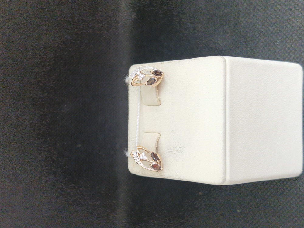 СКМИ585 СЕРЬГИ С КАМНЯМИ (Au 585)