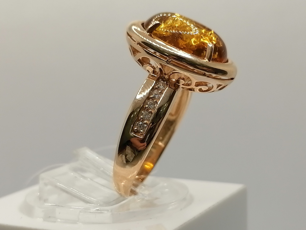 КОЛЬЦО ЯНТАРЬ (Au 585)