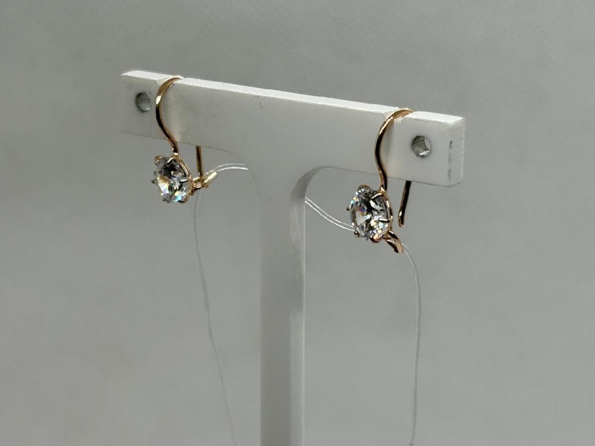 027379 СЕРЬГИ С ПЕТЕЛЬКОЙ (Au 585)