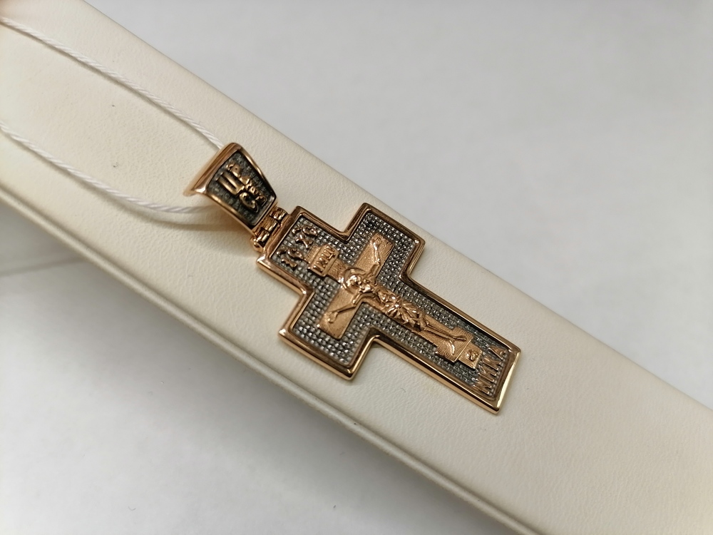 ПОДКБК585 ПОДВЕСКА КРЕСТ БЕЗ КАМНЯ (Au 585)