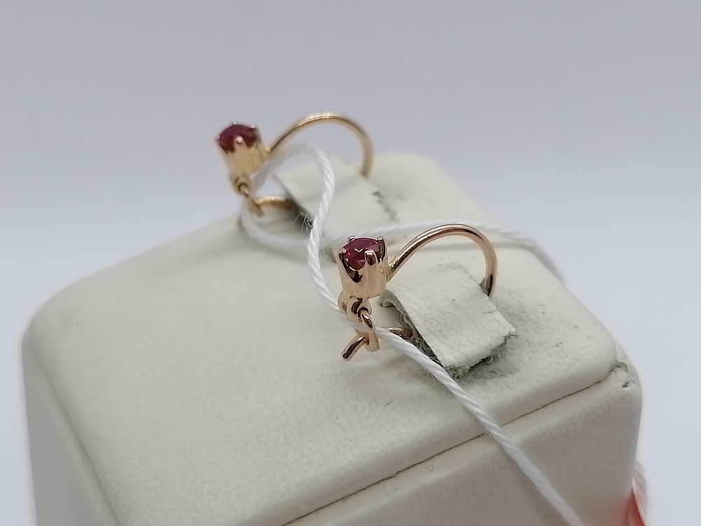 СЕРЬГИ С КАМНЕМ (Au 585)