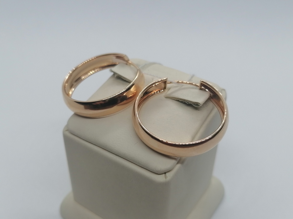 021008 СЕРЬГИ КОНГО широкие (Au 585)