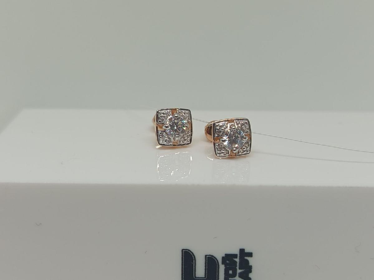 СЕРЬГИ ПУСЕТЫ с камнями (Au 585)